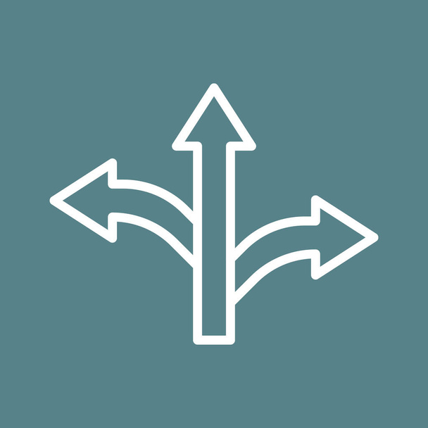 Arrows, direction, path icon vector image. Can also be used for Navigation. Suitable for use on web apps, mobile apps and print media. - Vector, Image