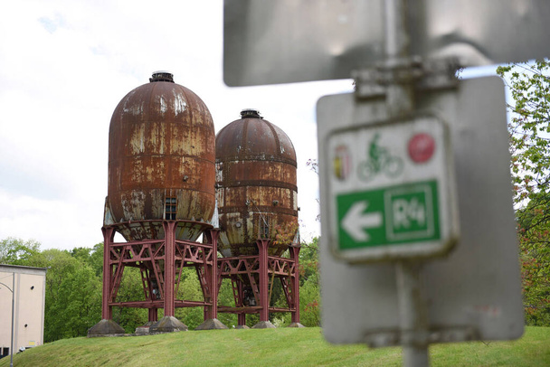 Digestor de pulpa monumento industrial en Steyrermhl, Salzkammergut, Alta Austria, Austria, Europa - Foto, imagen