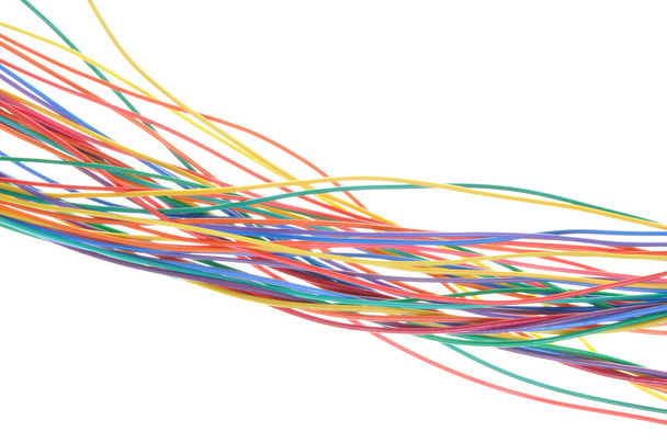 parta barevných kabelů - Fotografie, Obrázek