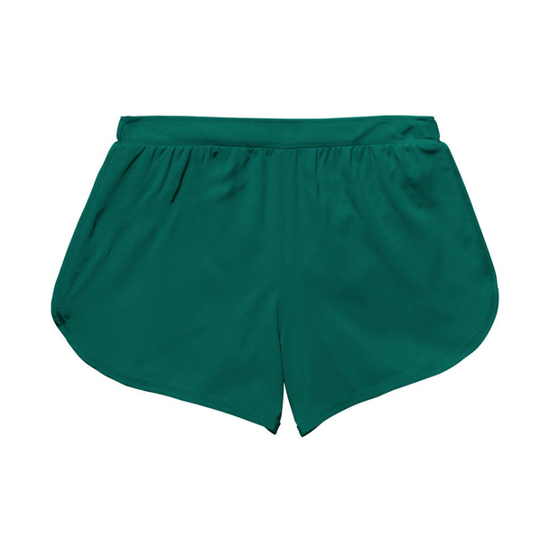 Tedd reálisabbá a dizájn ötleteidet ezzel a Vissza Nézet Fancy Women 's Shorts Mockup In Alpine Green Color. - Fotó, kép