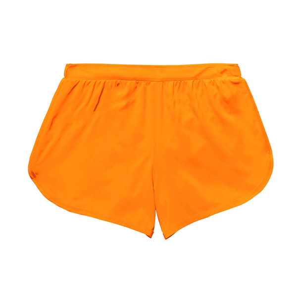 Make your design ideas more realistic, with this Back View Fancy Women's Shorts Mockup In Carrot Curl Color. - Photo, Image
