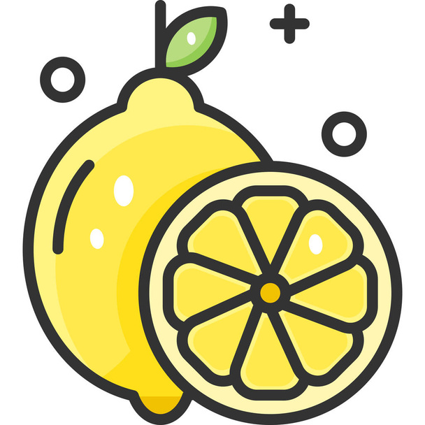 egyszerű vektor illusztráció citrusfélék - Vektor, kép