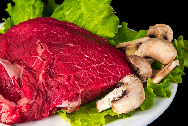Raw Beef Steak with dry pepper - Photo, Image