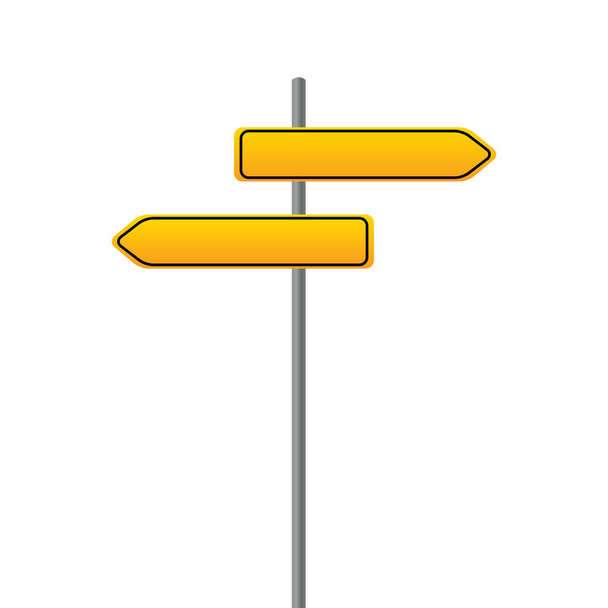 Yellow road sign - Vector, Image