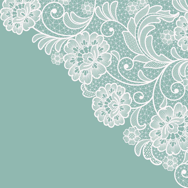 Template frame  design for invitation card. Vintage Lace Doily - Vector, Image