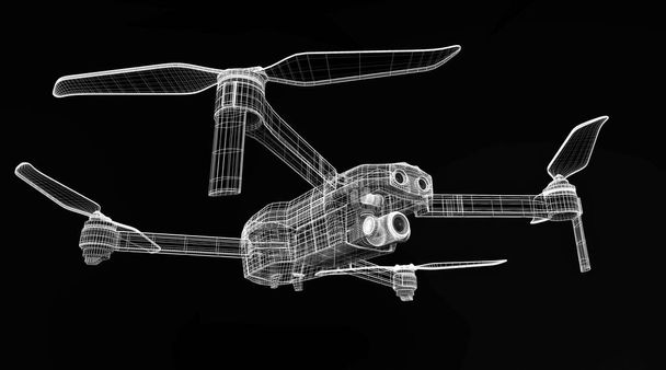 3 D renderelő drón modell - Fotó, kép
