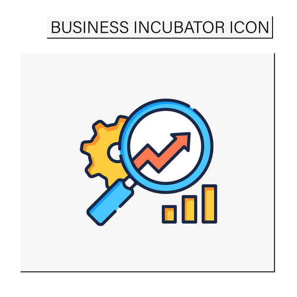 Market research color icon - Vector, Image