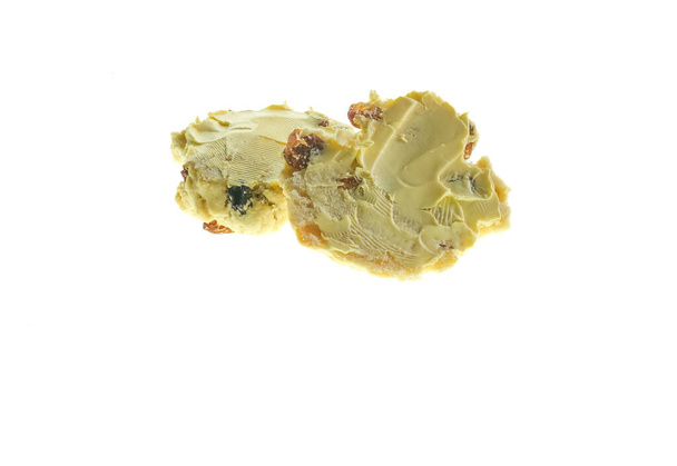 Detailní záběr na rustikální domácí máslové koláčky na bílém pozadí - Fotografie, Obrázek