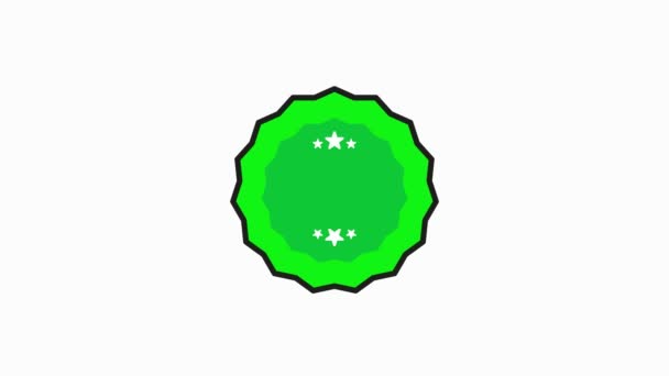 ISO 9001 Gecertificeerde badge Gecertificeerd groen Stempel icoon in vlakke stijl op witte achtergrond. Bewegingsgrafiek. - Video