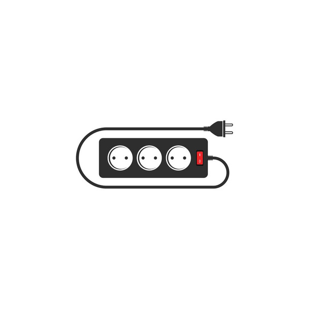 illustration simple d'icône vectorielle de cordon d'extension dans le design plat - Vecteur, image