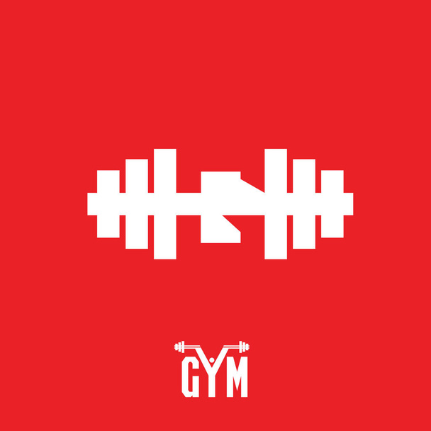 G barbell as Gym logo. initial G, vector. perfect fit for Gym club or Sport symbol. - Vector, Image