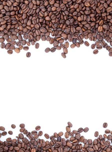 Brown roasted coffee beans - Foto, afbeelding