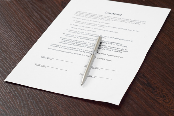 Contract ready for being signed - Photo, Image