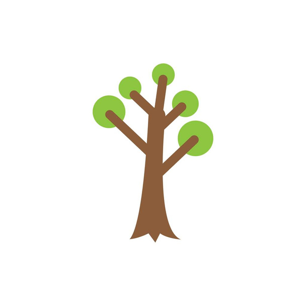 Вектор дизайна логотипа дерева, вектор дизайна каракулей - Вектор,изображение