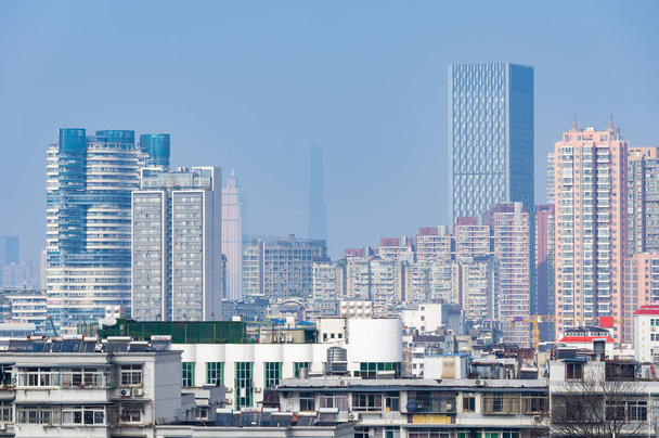 Wuhan město panorama scenérie v Hubei - Fotografie, Obrázek
