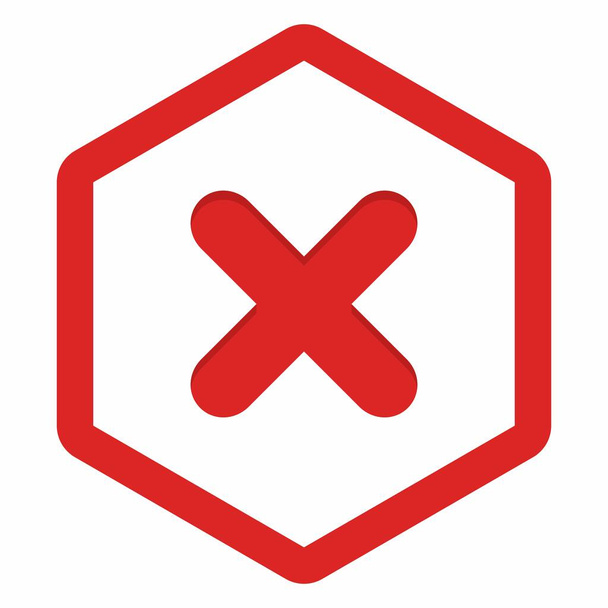 Wrong marks, Cross marks, Rejected, Disapproved, No, False, Not Ok, Wrong Choices, Task Completion, Voting. - vector mark symbols in red. Isolated icon. - Vector, Image