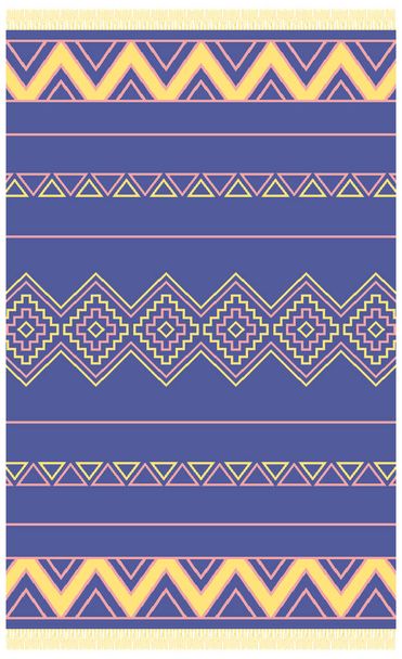 Tapijt badmat en tapijt Boho stijl etnisch ontwerp patroon met verontrustende textuur en effect - Foto, afbeelding