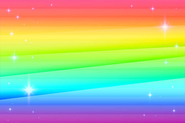 Realistické spektrum duhové textury pozadí. Rain bow pattern vector illustration, multicolor unicorn rainbow wallpaper - Vektor, obrázek