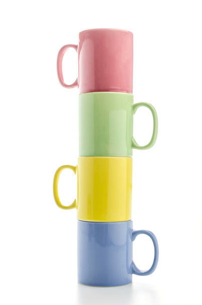 Color mug isolated on white - Photo, Image