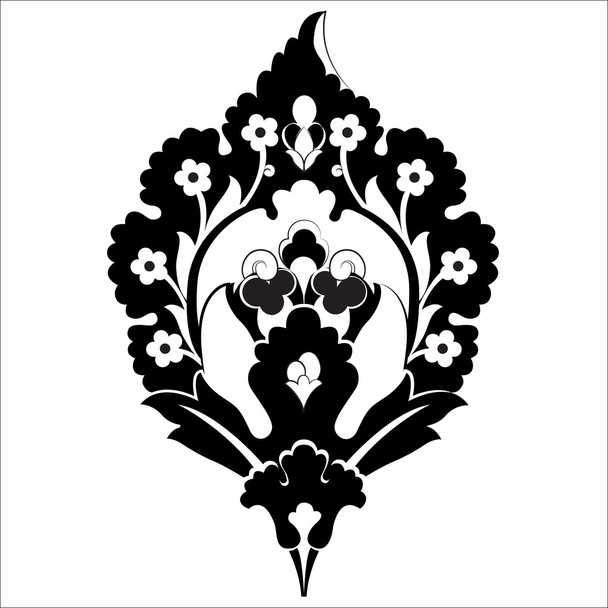 fekete keleti oszmán dizájnnal negyven hat - Vektor, kép