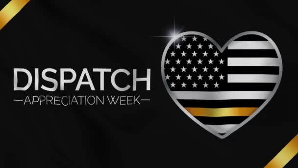 Video animation on the theme of Dispatch appreciation week observed each year during April across United states. seamless loop - Footage, Video