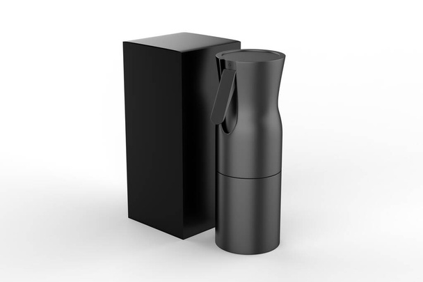 Draagbare zakspuit Fijne druk Alcoholspuit Nano Mist Spray met fles. 3d illustratie - Foto, afbeelding