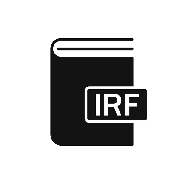 Kara Kitap IRF biçim simgesi. Vektör illüstrasyonu - Vektör, Görsel