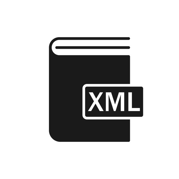 Иконка формата Black Book XML. Векторная иллюстрация - Вектор,изображение