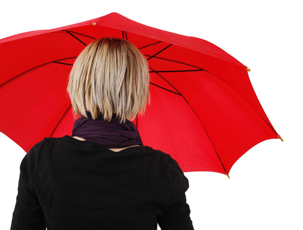 Woman with umbrella - Фото, изображение