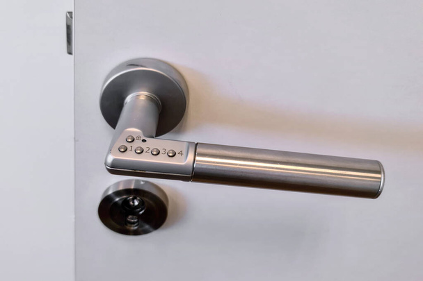 Electronic keypad door lock. Pass Code Door Handle Lock - Photo, Image