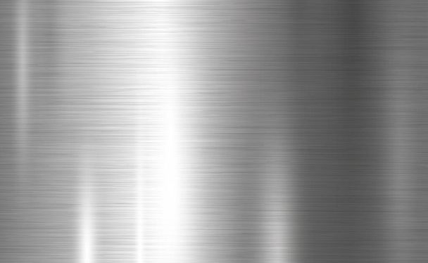 Tekstuuri panoraama hopeaa metallia heijastus - tausta - Vektori, kuva