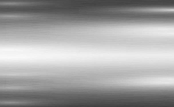Textura panorama stříbrného kovu s odrazem - pozadí - Vektor, obrázek