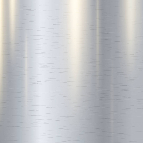 textúra panoráma ezüst fém reflexióval - háttér - Vektor, kép