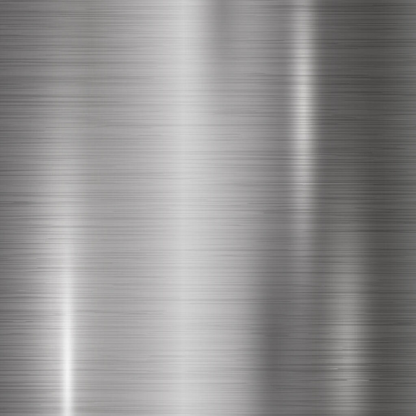 Текстурная панорама серебряного металла с отражением - фон - Вектор,изображение