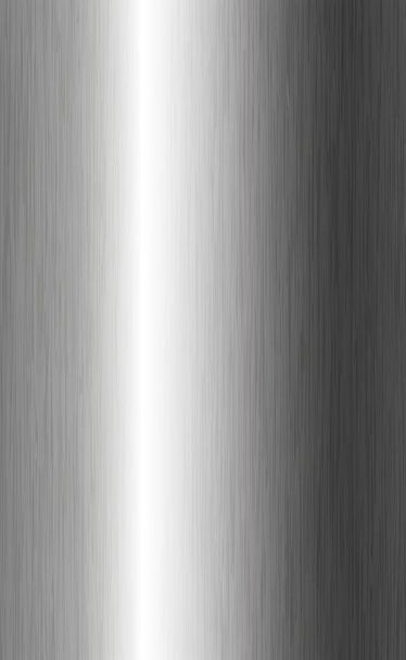 Panorama de textura de metal prateado com reflexão - fundo - Vetor, Imagem