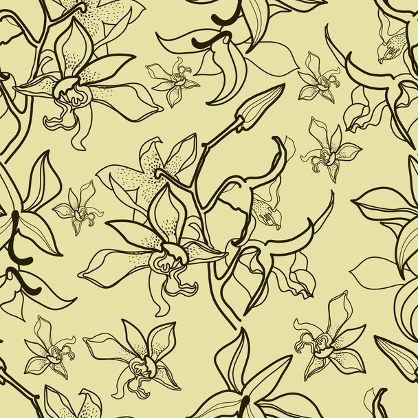 wzór kwiaty orchidei - Wektor, obraz