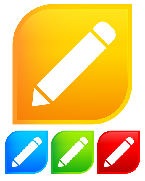 Pencil Icon set - Vector, Image