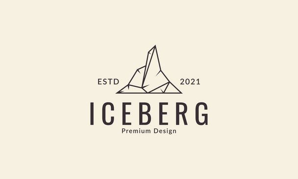 айсберг лінії гірський логотип дизайн Векторний значок символ графічна ілюстрація
 - Вектор, зображення