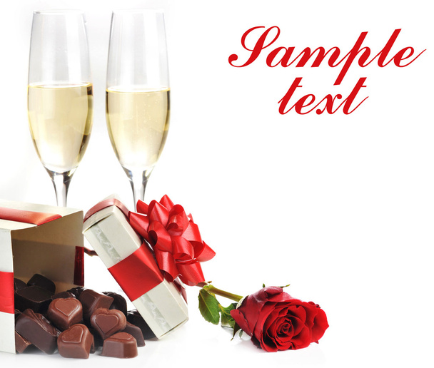 Champagne and chocolate - Foto, Imagen