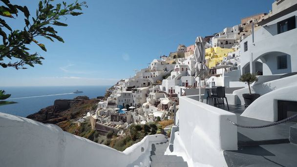 View over Oia village Santorini island in Greece - Foto, Imagen