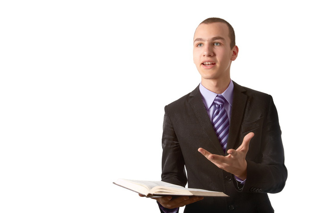 Young man preach the Gospel - Foto, immagini