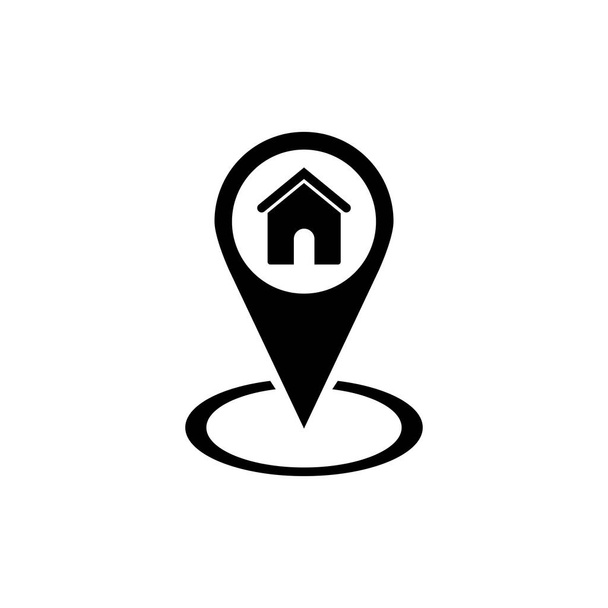 address icon vector. home location icon vector - Vector, Image