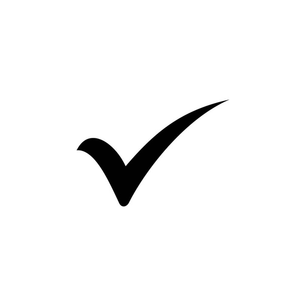 Marca de verificación vector. Comprobar icono de marca. Marca de garrapata vector símbolo - Vector, imagen