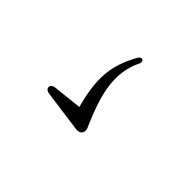 Marca de verificación vector. Comprobar icono de marca. Marca de garrapata vector símbolo - Vector, Imagen