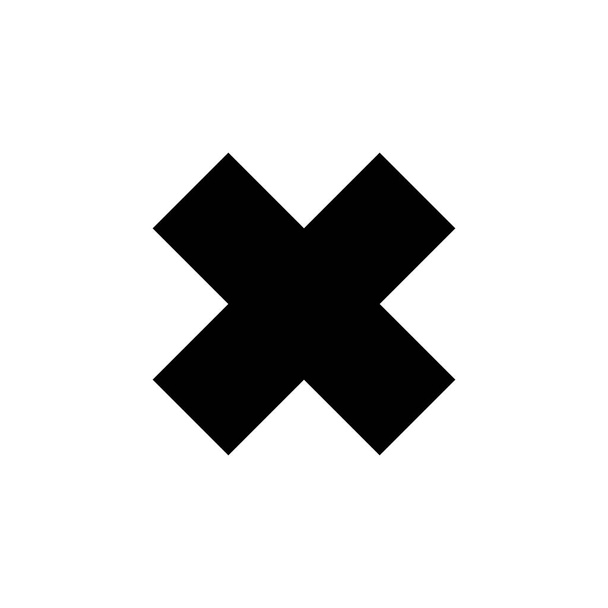 Fermer l'icône vectorielle. Supprimer le vecteur d'icône. croix signe - Vecteur, image