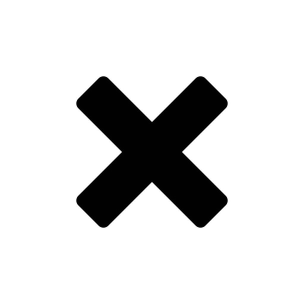 Close vector icon. Delete icon vector. cross sign - Vector, Image