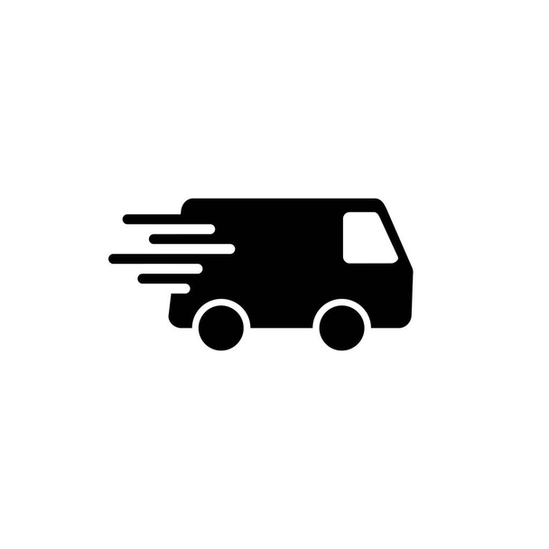 Snelle verzending vrachtwagen pictogram vector. Een vrachtwagenpictogram. snelle levering pictogram - Vector, afbeelding