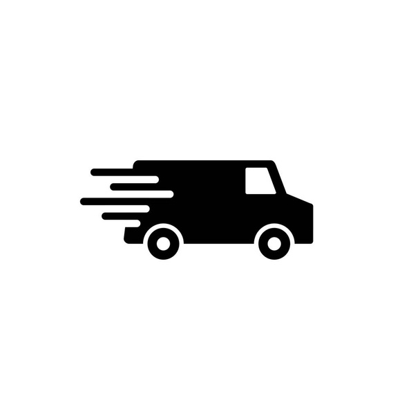 Snelle verzending vrachtwagen pictogram vector. Een vrachtwagenpictogram. snelle levering pictogram - Vector, afbeelding
