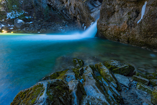 Wunderschöner Buchenegger Wasserfall bei Oberstaufen Steibis in den Allgäuer Alpen - Foto, Bild