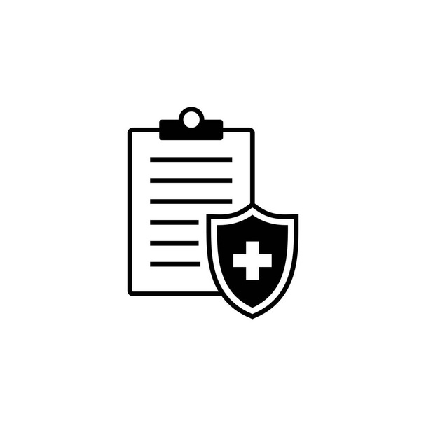 Icono de seguro médico vector. icono del seguro de salud - Vector, Imagen